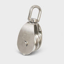 Stainless Steel 1-1/4" Double Pulley with Swivel Eye 500 Lbs WLL For 5/16" Rope Size