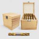 20 Pc HSS Coated End Mill Set, 2 & 4 Flute Milling Cutters 3/16"–3/4" for CNC & Manual Milling Machines