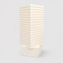 White 20” x 20” x 54” Revolving Slatwall Floor Display, Rotating 4-Sided Cube Tower Merchandiser Stand Fixture for Retail Store, Boutique & Trade Show