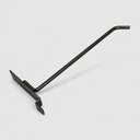24 Pcs 8” Raw Steel Slatwall Hook, Retail Display Wire Metal Hanger for Store Wall Merchandising & Panel Fixture