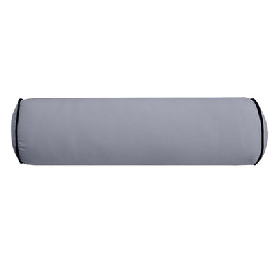 24 x 26 x 6 Contrast Pipe Trim Medium Outdoor Deep Seat Back Rest Bolster Cover ONLY-AD001