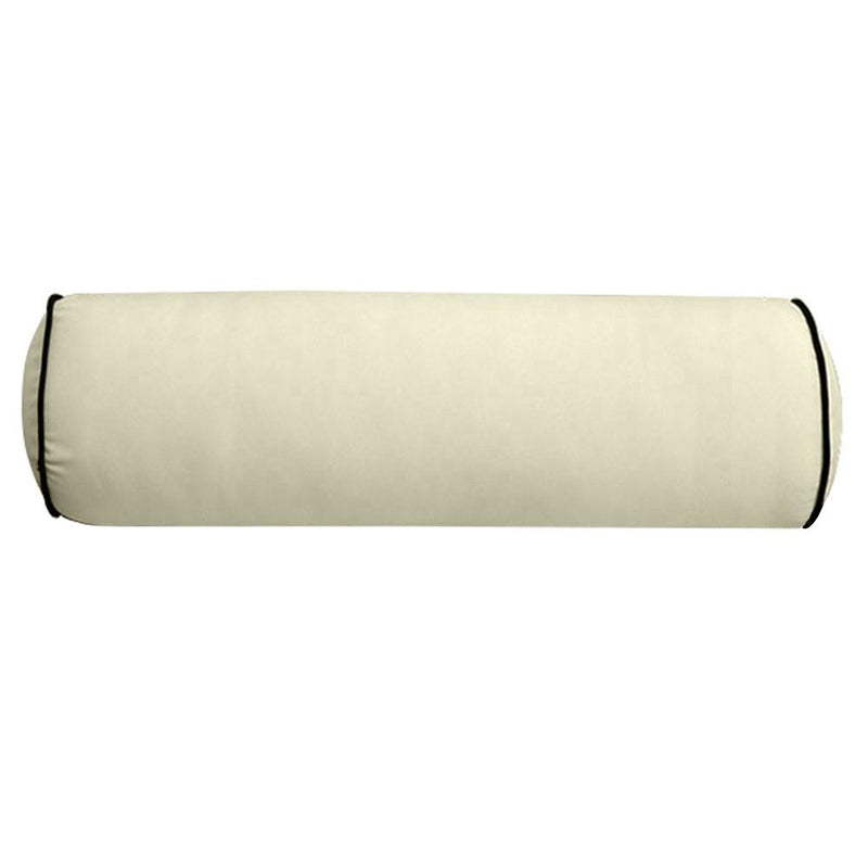 24 x 26 x 6 Contrast Pipe Trim Medium Outdoor Deep Seat Back Rest Bolster Cover ONLY-AD005