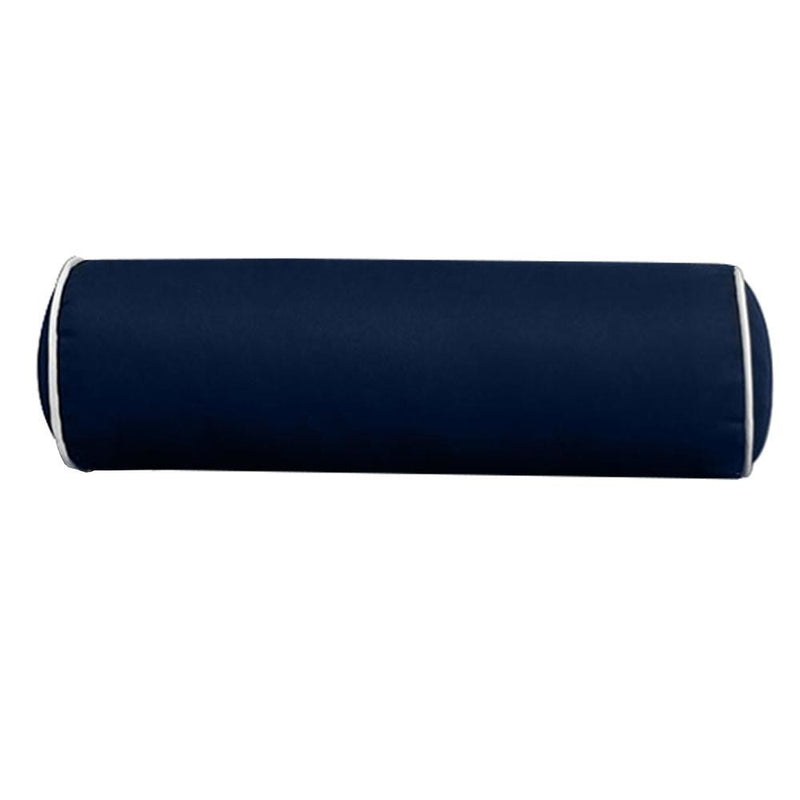 24 x 26 x 6 Contrast Pipe Trim Medium Outdoor Deep Seat Back Rest Bolster Cover ONLY-AD101