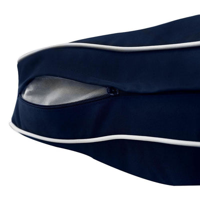 24 x 26 x 6 Contrast Pipe Trim Medium Outdoor Deep Seat Back Rest Bolster Cover ONLY-AD101
