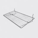 10 Pcs Chrome 24" x 12" Pegboard Wire Shelf, Flat Grid Display Shelf for Retail Store Fixtures & Merchandising