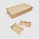 25 Pcs Kraft Pinstripe 24" x 14" x 4" Two-Piece Apparel Gift Boxes, Premium Clothing Packaging Box with Lid for Retail, Boutique & Gift Presentation