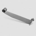 25 Pcs 12” Chrome Slatwall Hangrail Bracket Holds 1-1/16” Round Tube, Heavy Duty Retail Display Support for Clothing Rack & Store Fixture