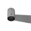 25 Pcs 12” Chrome Slatwall Hangrail Bracket Holds 1-1/16” Round Tube, Heavy Duty Retail Display Support for Clothing Rack & Store Fixture