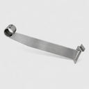 25 Pcs 12” Chrome Slatwall Hangrail Bracket Holds 1-1/4” Round Tube, Heavy Duty Retail Display Support for Clothing Rack & Store Fixture