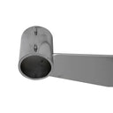 25 Pcs 12” Chrome Slatwall Hangrail Bracket Holds 1-1/4” Round Tube, Heavy Duty Retail Display Support for Clothing Rack & Store Fixture