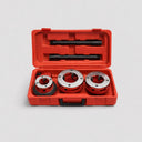 3 Pc 1-1/4"–2" Ratchet Die Stock Pipe Threader Set, Ratcheting Wrench with 3 Dies for Pipe Threading