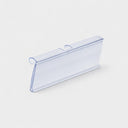 20 Pcs Clear Plastic Wire Shelving Label Holder – 3” x 1-1/2” Shelf Tag Holder with Protective Sleeve for Retail Displays