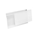 20 Pcs Clear Plastic Wire Shelving Label Holder – 3” x 1-1/2” Shelf Tag Holder with Protective Sleeve for Retail Displays