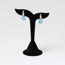 3" x 5" Black Velvet Leaf Earring Display Stand – Jewelry Holder for One Pair Earrings, Retail & Boutique Showcase