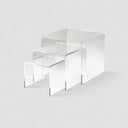 3", 4" & 5" Clear Acrylic Display Risers, Lucite U-Cubes Nesting Pedestals for Retail Store, Jewelry & Product Showcase