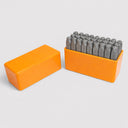 36 Pc 1/4” (6mm) Metal Punch Stamp Set, Lowercase Letters & Numbers Steel Marking Stamps for Jewelry, Ingot & Metal