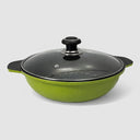 11" Nonstick Wok Pan with 3D Bubble Diamond Coating – Korean Made, Scratch-Resistant Cookware for Stir Fry & Family Cooking