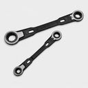 Double Box Ratcheting Wrench Set SAE 4-in-1 – 9" & 6" Reversible Spanners for 5/16"–3/4" Fasteners, Fits Hex, E-Torx, and Spline