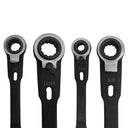 Double Box Ratcheting Wrench Set SAE 4-in-1 – 9" & 6" Reversible Spanners for 5/16"–3/4" Fasteners, Fits Hex, E-Torx, and Spline