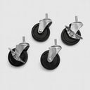 4 Pcs 3” Swivel Caster Wheels with Ball Bearings – 360° Rotation, Locking or No-Lock Options for Carts, Furniture & Equipment