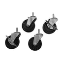 4 Pcs 3” Swivel Caster Wheels with Ball Bearings – 360° Rotation, Locking or No-Lock Options for Carts, Furniture & Equipment