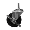4 Pcs 3” Swivel Caster Wheels with Ball Bearings – 360° Rotation, Locking or No-Lock Options for Carts, Furniture & Equipment
