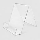 4 Pcs 4-1/2''H Clear Acrylic Book & Clutch Bag Stand, Lucite Easel Literature Holder Rack for Retail Store, Countertop & Display Use