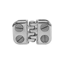 4 Pcs Chrome Glass Hinge Connector For 3/16” Tempered Glass Display Case Doors & Retail Shelving