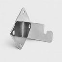 4 Pcs Chrome Gridwall Wall Brackets 3" x 3", Grid Panel Mounting Brackets for Retail Display & Wall Installation
