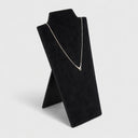 4" x 8" Black Velvet Padded Easel Necklace Display – Jewelry Holder Tray Insert for Showcase Box, Retail & Collector Use