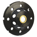 4” Diamond T Segment Grinding Cup Wheel, 7/8”–5/8” Arbor Concrete Grinder Disc for Surface Prep & Masonry