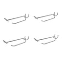 4 Pcs 4” Pegboard Flip End Scanner Hooks, Slatgrid & Slatwall Retail Display Hooks for Shop & Store Fixtures