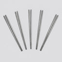 5 Pairs of 9" Stainless Steel Chopsticks Reusable Metal Chopsticks for Cooking, Dining & Everyday Use