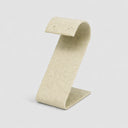 5 Pcs 1-1/2" x 3-1/4" Beige Linen Curved Earring Display Stand - Jewelry Holder for Stud & Small Earrings, Soft Fabric Retail Counter & Showcase Display