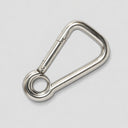 5 Pcs Marine T316 Stainless Steel 1/4" Carabiner Clip Spring Snap Hook With Eye Insert 140 Lbs WLL