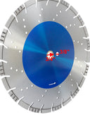 5 Pcs 16" x .140'' x 1'' All Pro Diamond Saw Blades, Heavy Duty Cutting Discs for Rebar, Concrete & Brick