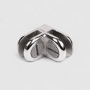 5 Pcs 90 Degree 2 Way Glass Connector Clips, Chrome Shelf Brackets for 3/16” Tempered Glass Retail Display Shelving