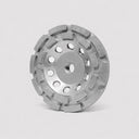 5” Double Row Diamond Grinding Cup Wheel, 5/8”-11 Thread for Concrete, Masonry, Stone & Marble Surface Grinding
