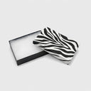 100 Pcs 5-3/8" x 3-7/8" x 1" Zebra Print Jewelry Gift Boxes – Cotton Filled Animal Pattern Cardboard Present Boxes for Necklaces, Bracelets & Accessories