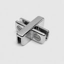 50 Pcs Chrome 4-Way Inside Glass Shelf Connector Clip – For 3/16” Tempered Glass Retail Display Shelving & Showcases