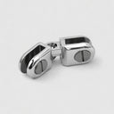 50 Pcs Chrome Glass Door Hasp Pair, Connector Hardware for 3/16” Tempered Glass Display Cases & Shelving