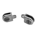 50 Pcs Chrome Glass Door Hasp Pair, Connector Hardware for 3/16” Tempered Glass Display Cases & Shelving