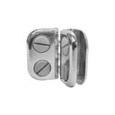 50 Pcs Chrome Glass Hinge Connector For 3/16” Tempered Glass Display Case Doors & Retail Shelving