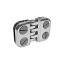 50 Pcs Chrome Glass Hinge Connector For 3/16” Tempered Glass Display Case Doors & Retail Shelving