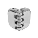 50 Pcs Chrome Glass Hinge Connector For 3/16” Tempered Glass Display Case Doors & Retail Shelving