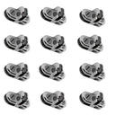 50 Pcs Chrome 3-Way Glass Cube Connector Clip – For 3/16” Tempered Glass Cubic & Cubbie Retail Display Shelving