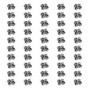 50 Pcs Chrome 4-Way Glass Cube Connector Clip – For 3/16” Tempered Glass Shelf & Modular Retail Display Cubes