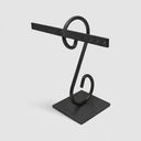 7'' High Raw Steel Earring Display Stand Retail Store Fixture Holds 6 Pairs, Industrial Jewelry Rack for Stud & Dangle Earrings
