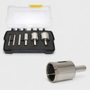 6 Pc Diamond Dust Hole Saw Set, 1/4” to 1-3/8” Drill Bits for Tile, Glass, Marble, Slate & Ceramic