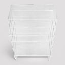 Set of 6 Clear Acrylic Display Risers – Lucite U-Shape Nesting Cubes Display Rack Fixture for Retail Store, Countertop & Trade Show Displays